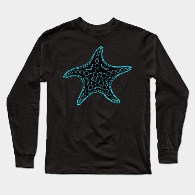 Starfish (blue/black) Long Sleeve T-Shirt by calenbundalas